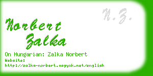norbert zalka business card